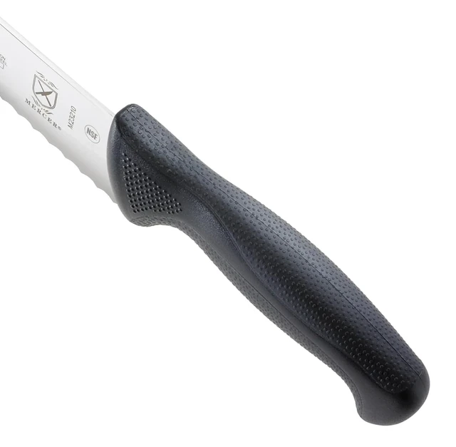 Alt view image 4 of 7 - M23210 Millennia Black Handle, 10-Inch Wide Wavy Edge, Bread Knife