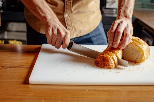 Alt view image 3 of 7 - M23210 Millennia Black Handle, 10-Inch Wide Wavy Edge, Bread Knife