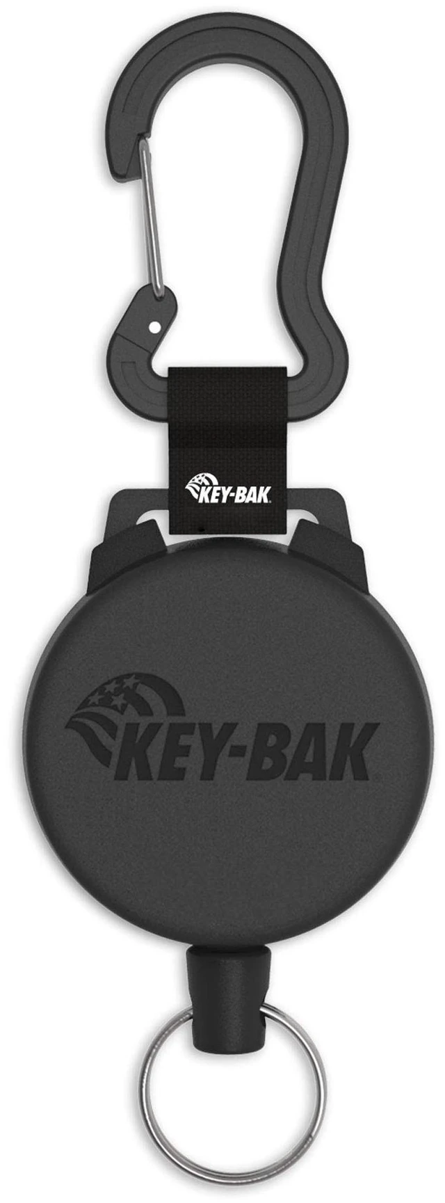 Main image of SecurIT HD Retractable Keychain, 48 in Cord, Black | Delivers 8 oz retraction for heavier key sets.