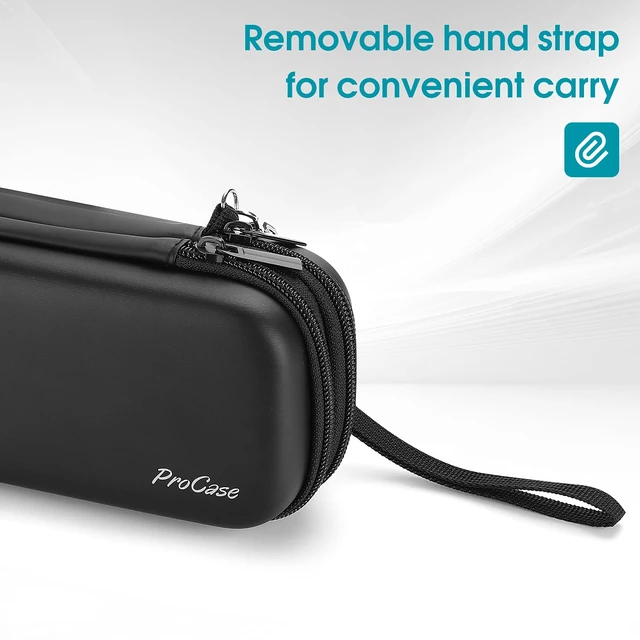 Alt view image 5 of 6 - 2-Layer Hard Pencil Case, Large Capacity Storage Box Pouch, Black | Stationery Holder Organizer with Zipper Fits Pens Desk Office & School Supplies