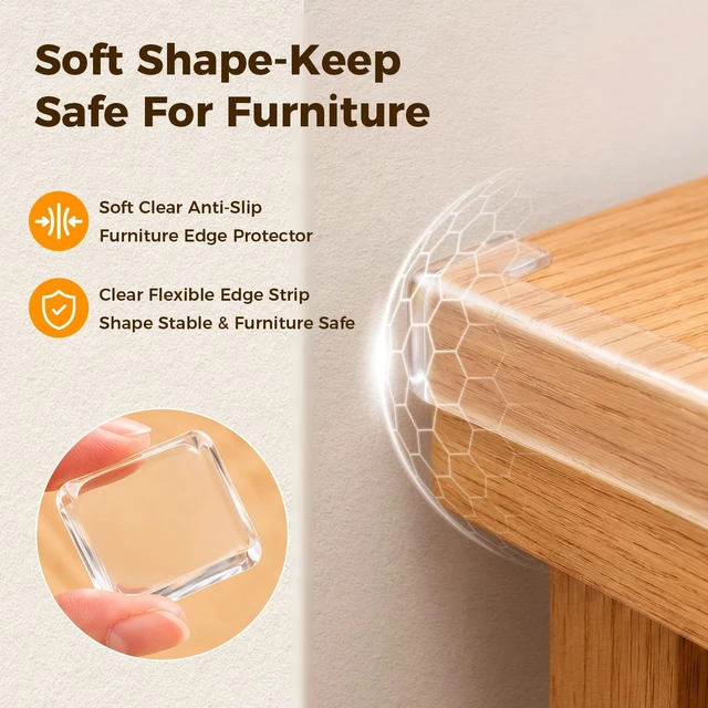 Alt view image 5 of 7 - Heavy-Duty Anti-Collision Edge Tape 2inX11.5FT Clear Self-Adhesive Corner Protector, Waterproof Wear-Resistant Strip for High Traffic Home Areas