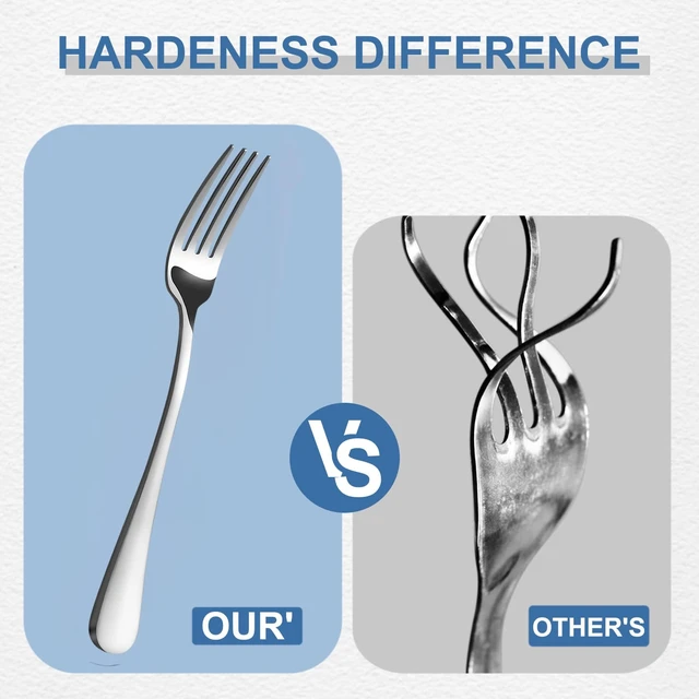 Alt view image 4 of 7 - Silverware Set for 4-20 Piece Stainless Steel Flatware Set with Spoons, Forks, Knives, Heavy Duty Mirror Polished Flatware for Home, Kitchen, Restaurant, Dishwasher Safe