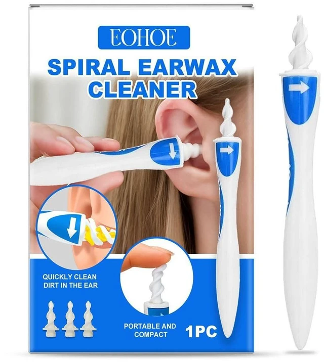 Main image of Ear Wax Removal Kit, Reusable Spiral Ear Cleaner with 16 Soft Flexible Replacement Tips, Washable Ear Wax Removal Tool for Adults, Easy-Twist Ear Care Set