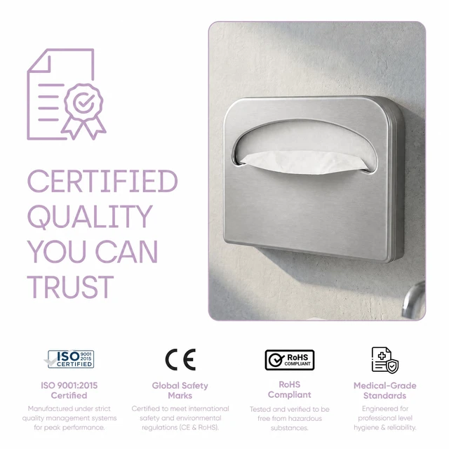 Alt view image 4 of 7 - Toilet Seat Covers Disposable Flushable(250x4Packs, 1000Pcs) - Large Size 14.7x16.7" (Half-Fold) Toilet Seat Cover - Paper Liners for Restroom, Bathroom, Kids Potty Training