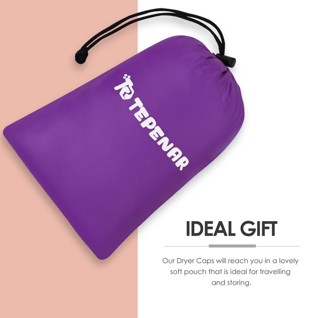 Alt view image 7 of 7 - Hair Dryer Bonnet Attachment: Upgraded Extra Large Hooded Dryer Adjustable Hair Dryer Caps - Easy to Use for Natural Curly Textured Hair Care Styling Fast Drying - Purple