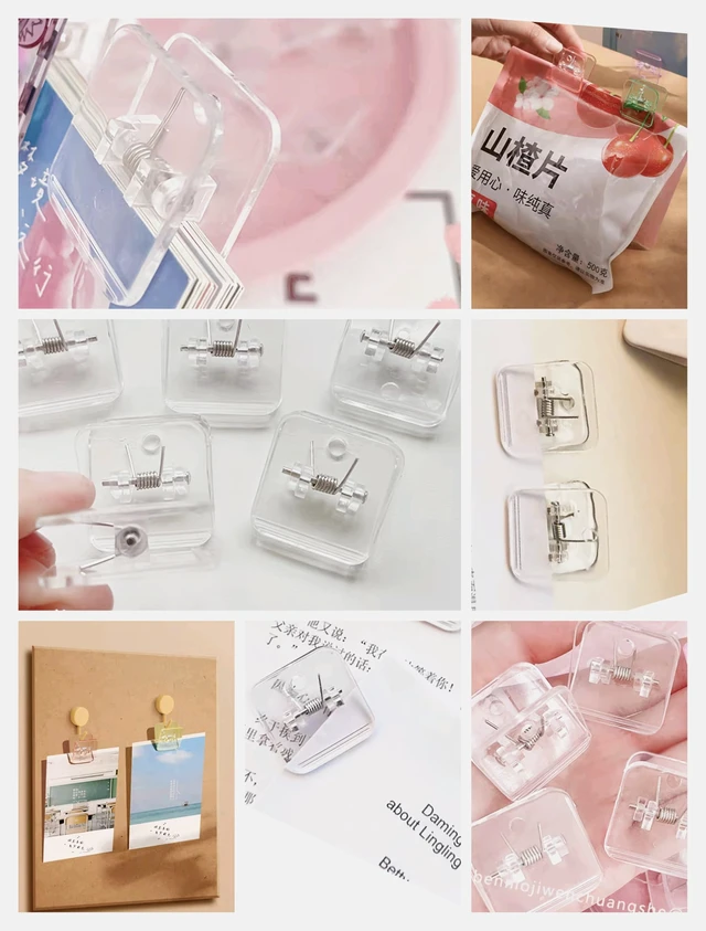 Alt view image 3 of 7 - 30-Pack Clear Plastic Chip Clips for Kitchen, Office, School Non-Slip Grip, Label-Friendly, Durable Snack & Document Clips (1.3x1.2 Inch)
