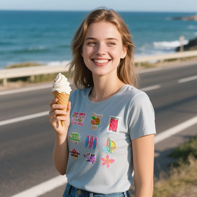 Alt view image 6 of 6 - 48pcs Summer Iron on Patches for Clothing Hat Tote Bag | Embroidered Iron on/Sew on Patches Beach Applique for Clothing Jeans Jacket Backpack Swimsuits
