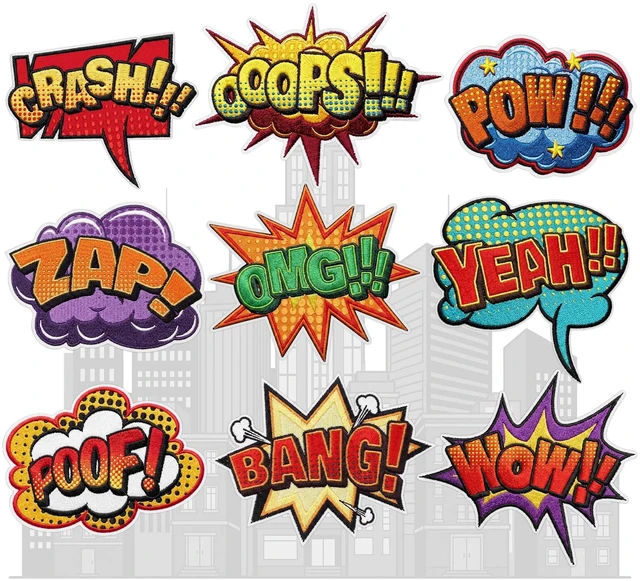 Main image of 36 Pcs 3 Inch Hero Patches Self-Adhesive Embroidery Badge Sticker | Sew-on/self-Adhesive Patches, Suitable for Clothes Dresses Hats Jeans DIY Accessories, 9 Styles