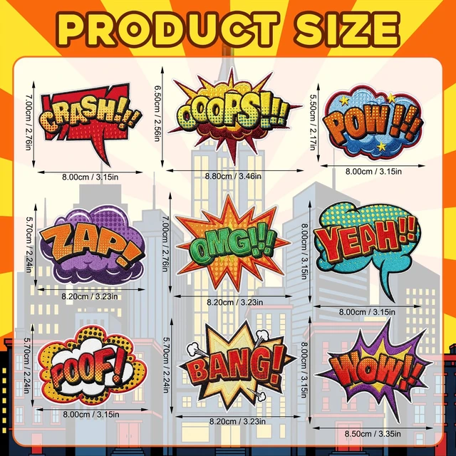 Alt view image 2 of 6 - 36 Pcs 3 Inch Hero Patches Self-Adhesive Embroidery Badge Sticker | Sew-on/self-Adhesive Patches, Suitable for Clothes Dresses Hats Jeans DIY Accessories, 9 Styles