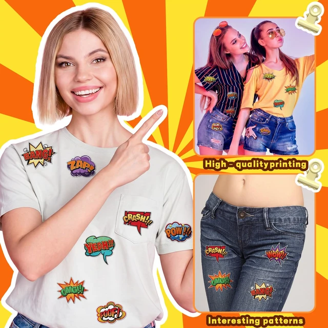 Alt view image 4 of 6 - 36 Pcs 3 Inch Hero Patches Self-Adhesive Embroidery Badge Sticker | Sew-on/self-Adhesive Patches, Suitable for Clothes Dresses Hats Jeans DIY Accessories, 9 Styles