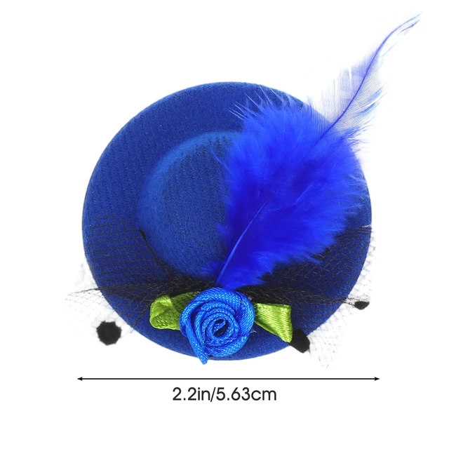 Alt view image 2 of 6 - 24 Pcs Mini Tea Party Hat Barrettes 2"Top Hat Hair Hairpins for Girls Women | Mini Hat Clips 2" Tea Party Hats for Girls Women Top Hat Hair Barrette Hairpin for Costume Accessory Decoration 6 Colors