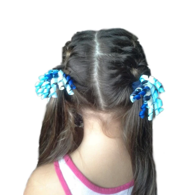 Alt view image 5 of 6 - Pack of 18 Mix Color Boutique Girls' Curly Korker Bow Hair Ties