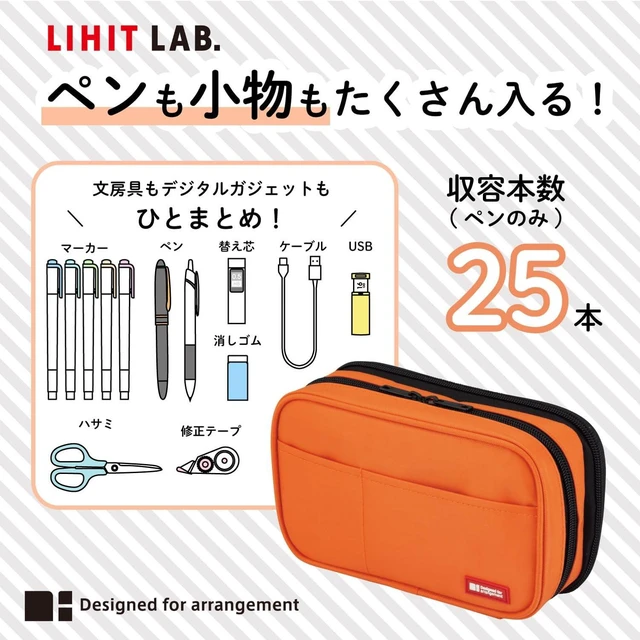 Alt view image 2 of 7 - Large Capacity Double Zipper Pencil Case For School Office College, Big Capacity 6 Compartments Pencil Bag Holder Adults Teen Boys Girls, Travel Cosmetics Storage, Yellow Green (A7555-6)