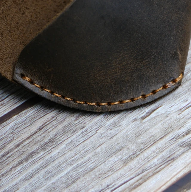 Alt view image 6 of 7 - Leather Eyeglasses Case,Flexible Sunglasses Pouch Slim Case for Women Men Horizontal Eyeglass Case - Brown