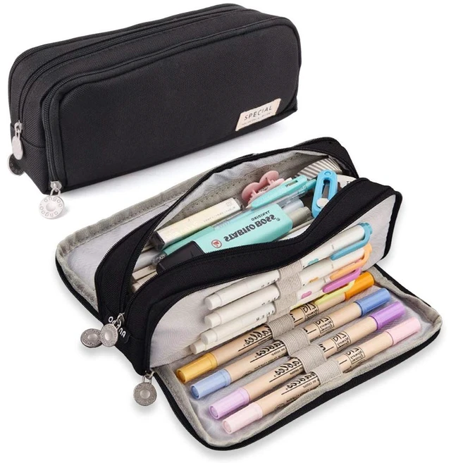 Main image of Large Pencil Case 3 Compartments Pencil Pouch Big Capacity Pencil Bag for Kids Teen Girls Boys Student School Supplies Oxford Organizer Pen Bag Cosmetic Makeup Pouch