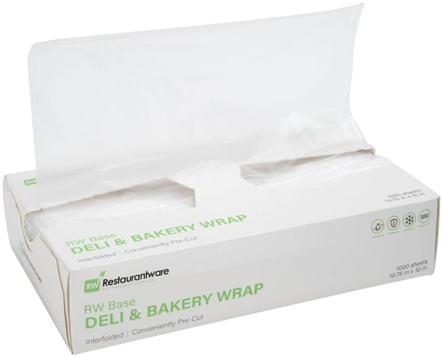 Main image of Plastic Food Wraps 1000 Pack of 10.75" x 10" Pre-Cut Clear Sandwich Wraps Disposable Pop-Up Microwavable Freezable Greaseproof Food Covers for Burgers, Snacks, And Take Out