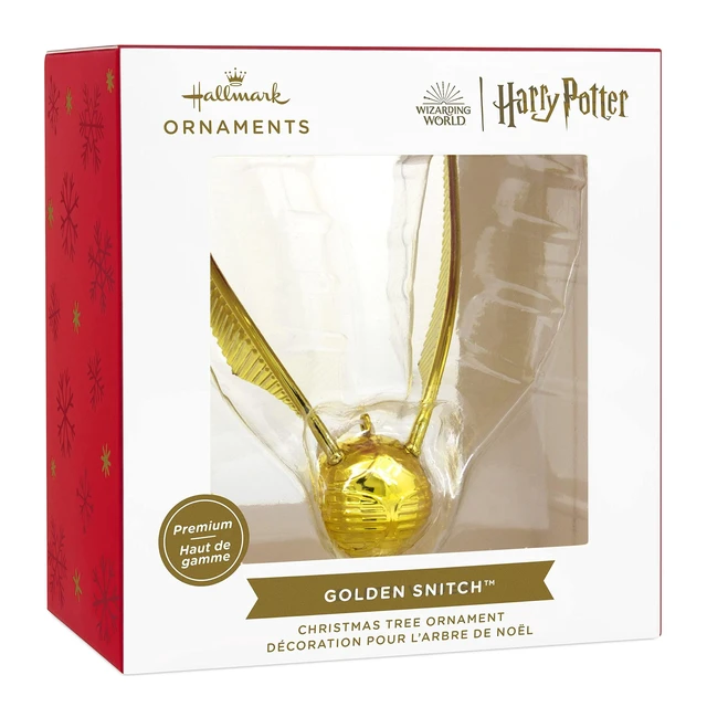 Alt view image 3 of 6 - Harry Potter Golden Snitch Christmas Ornament, Metal