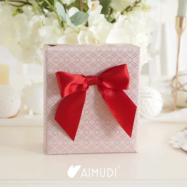 Alt view image 6 of 7 - Red Satin Bows 5.5" Bow for Gift Wrapping Satin Twist Tie Bows Premade Ribbon Bow for Treat Bags Invitations Baskets Wreaths Crafts Wedding Birthday Party Mother's Day Decorations, 24 PCs
