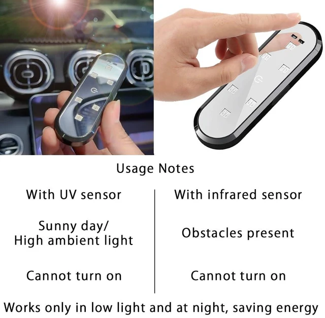 Alt view image 2 of 7 - 2 Pcs Car Door Light Wireless Door Anti-Collision and Anti-Rear-end Light | Wireless Door Lighting Ambient Welcome Courtesy Light, LED Colorful Flashing Light, Universal Car Door Light