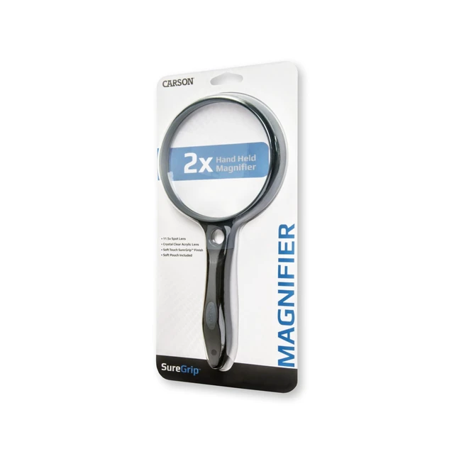Alt view image 5 of 5 - SureGrip 2x Acrylic Soft-Grip Magnifier with 11.5x Spot Lens (SG-12)