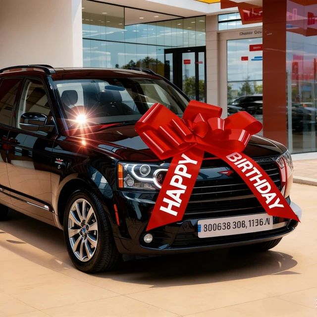 Alt view image 5 of 7 - 30 Inch Giant Red Car Bow - Extra Large Birthday Bow for Car, Big Gift Bow for Present, New Vehicle Accessories, Happy Birthday Ribbon Surprise