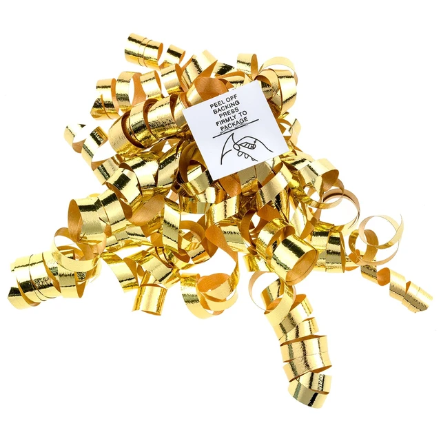 Alt view image 2 of 4 - 12-Count Gold Self-Adhesive Curly Bows Gift Wrap Accessory - Perfect for Christmas, Birthday, Holiday, Party Favors Decorations