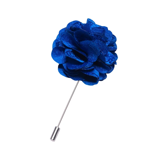 Alt view image 3 of 5 - Royal Blue Paisley Bow Tie Pre-tied Bowtie and Pocket Square Cufflinks Lapel Pin Sets for Men(39)