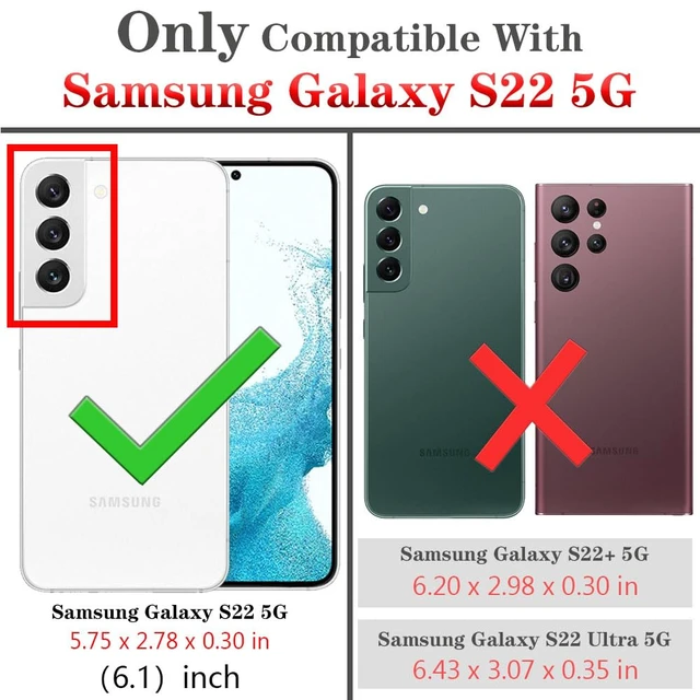 Alt view image 2 of 6 - for Galaxy S22 Case with Screen Protection: Heavy Duty Protective Shockproof and Scratch Proof Cell Phone case for Samsung Galaxy S22-Red