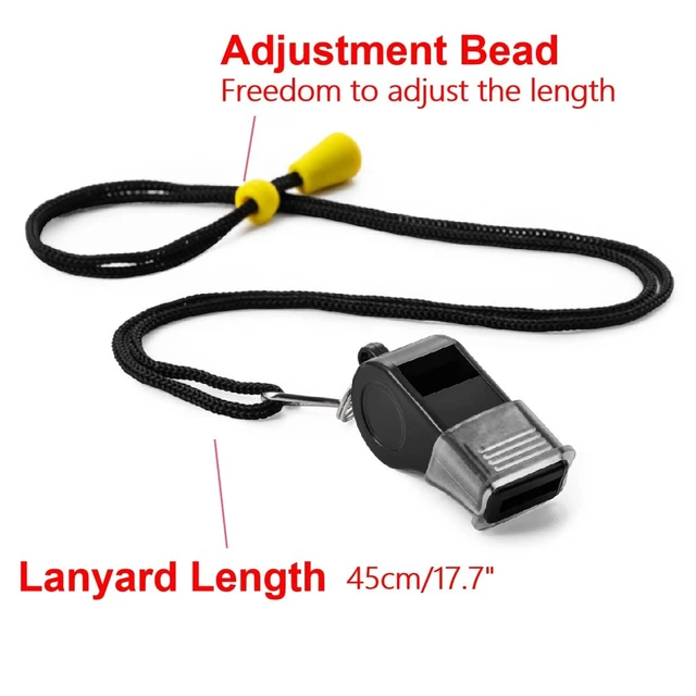 Alt view image 3 of 6 - 12 Pack Sport Whistles with Lanyar for Coaches, Referees and Officials, Loud Crisp Sound (12 Pcs(Blue))