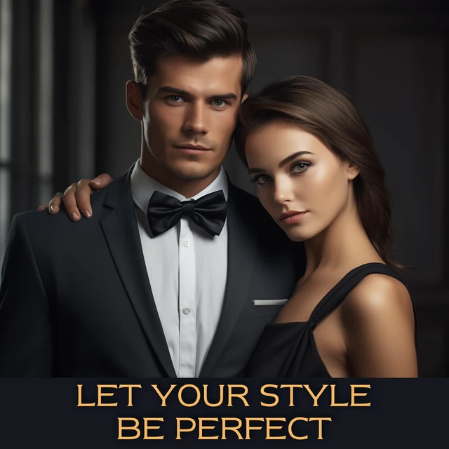 Alt view image 2 of 5 - Men's Black Bow Tie Pre-Tied Style Formal Satin Classic Bowtie for Tuxedo Faux Silk (Large, Black)