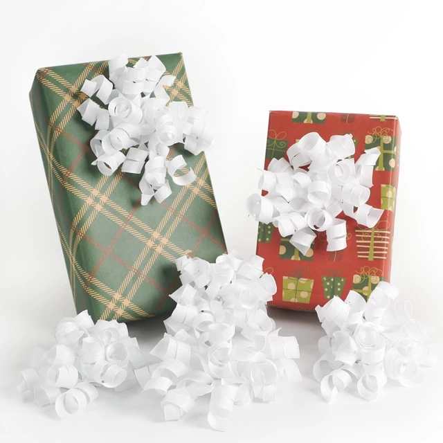 Main image of White Bows for Gift Wrapping, White Curly Ribbon Bows Self Adhesive Burst Gift Bow for Christmas Presents, Wine Bottle, Treat Bags, Bridal Shower Wedding Party Favor - 6 Counts