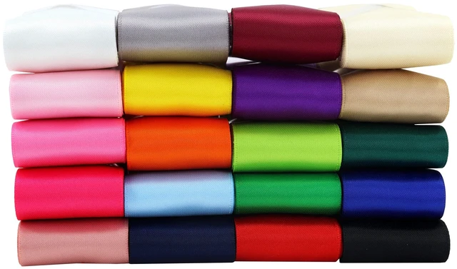Alt view image 2 of 7 - Double Face Satin Ribbon 1-1/2 inch Ribbons 20 Solid Color Assortment, 1-1/2" X 2 Yard Each Total 40 Yards Per Package,for Gift Wrapping and Crafts Hair