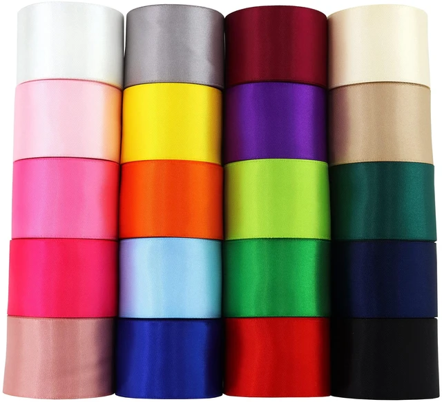 Alt view image 3 of 7 - Double Face Satin Ribbon 1-1/2 inch Ribbons 20 Solid Color Assortment, 1-1/2" X 2 Yard Each Total 40 Yards Per Package,for Gift Wrapping and Crafts Hair
