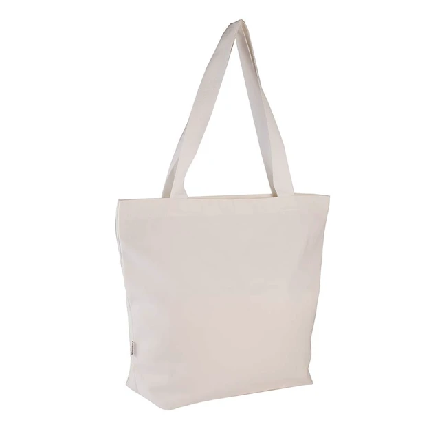 Alt view image 2 of 5 - Durable 100% Cotton 12oz Canvas Heavy Duty Extra Large Grocery Bag Beach Tote Shopping Bag Multi Purpose Tote.