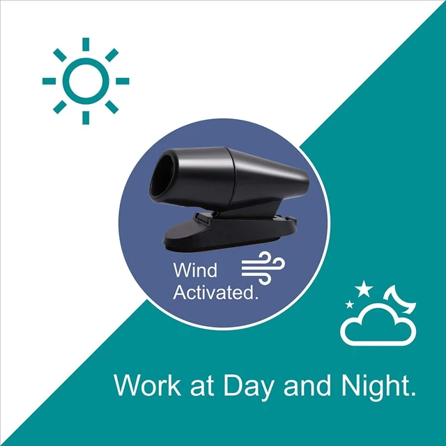 Alt view image 5 of 7 - 8Pcs Deer Whistles for Vehicles Wind Activated Black
