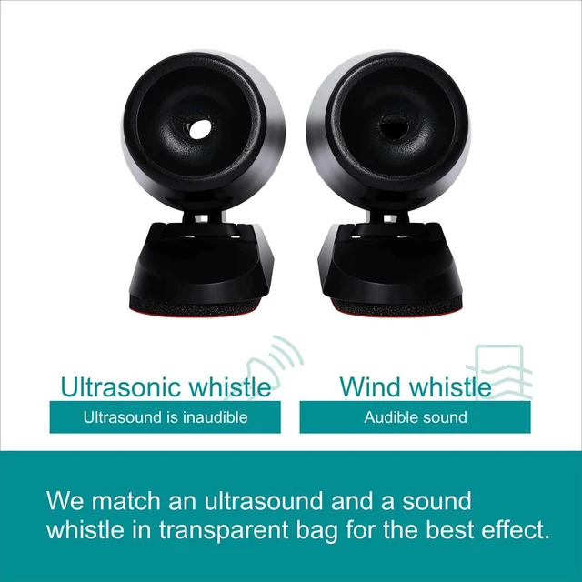 Alt view image 4 of 7 - 8Pcs Deer Whistles for Vehicles Wind Activated Black