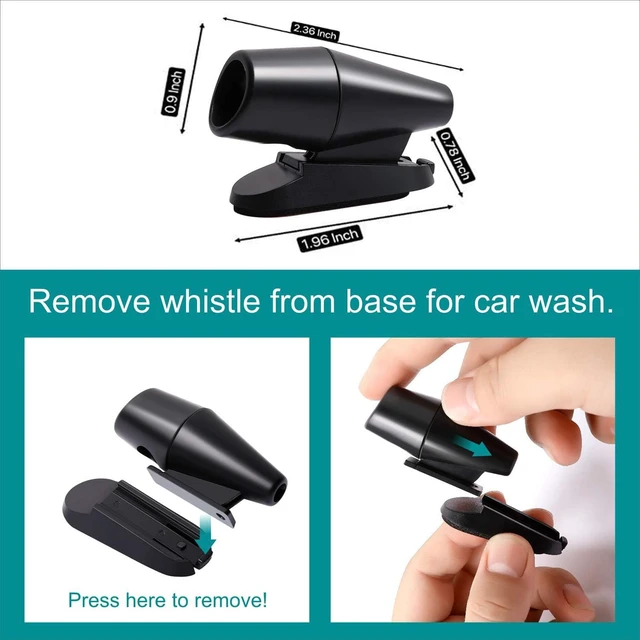 Alt view image 7 of 7 - 8Pcs Deer Whistles for Vehicles Wind Activated Black