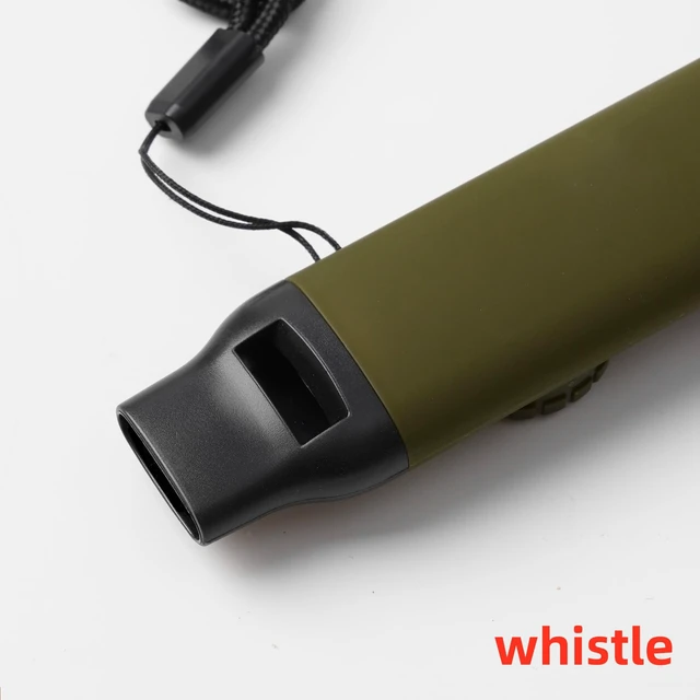Alt view image 6 of 7 - Emergency Survival Safety WhistleWhistle for Kids with Lanyard,Compass,Thermometer,Ideal for Kayaking, Boating, Hiking, Camping, Climbing(Green)