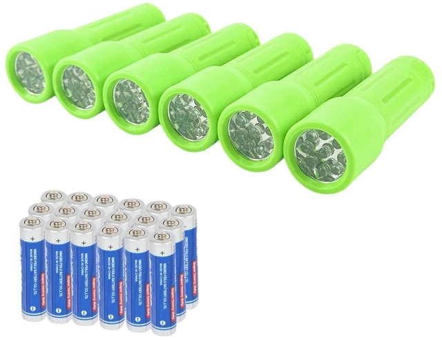 Main image of 9-LED Mini Flashlight, Small Multicolor Flashlights with Lanyard, Batteries Included, for Hurricane Supplies, Christmas Gift Stocking Stuffers