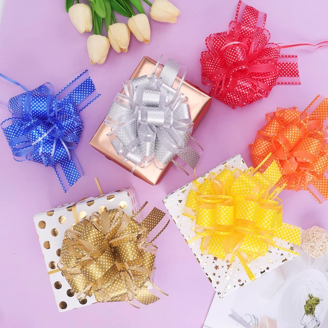 Alt view image 4 of 7 - 24 Pcs Large Pull Bows for Gift Wrapping,12 Colors 6 Inch Pull Bows for Present Wrapping Gift Baskets Flower Bouquets, Pull Ribbon Gift Bows for Party, Christmas, Valentine's Day, Wedding, Birthday.