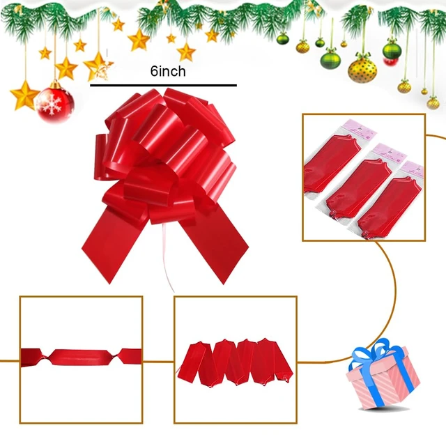 Alt view image 2 of 6 - 48 Pcs Pull Bows,6 Inch Gift Bows for Presents,Birthday,Anniversary,Party,Christmas,Wreath,Holiday Celebration Gift Decoration (48Pcs Mixed Color)