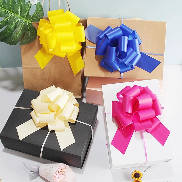 Alt view image 4 of 6 - 48 Pcs Pull Bows,6 Inch Gift Bows for Presents,Birthday,Anniversary,Party,Christmas,Wreath,Holiday Celebration Gift Decoration (48Pcs Mixed Color)