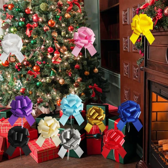 Alt view image 5 of 6 - 48 Pcs Pull Bows,6 Inch Gift Bows for Presents,Birthday,Anniversary,Party,Christmas,Wreath,Holiday Celebration Gift Decoration (48Pcs Mixed Color)