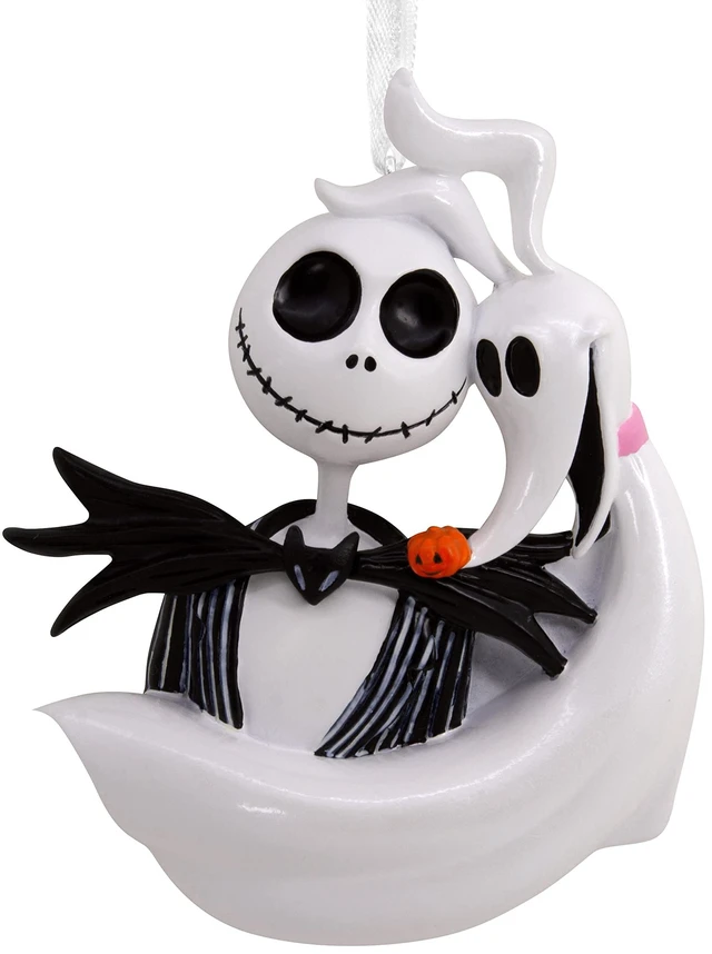 Main image of Disney Tim Burton's The Nightmare Before Christmas Jack Skellington and Zero Christmas Ornament
