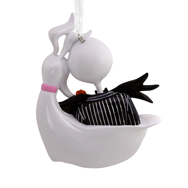 Alt view image 2 of 6 - Disney Tim Burton's The Nightmare Before Christmas Jack Skellington and Zero Christmas Ornament