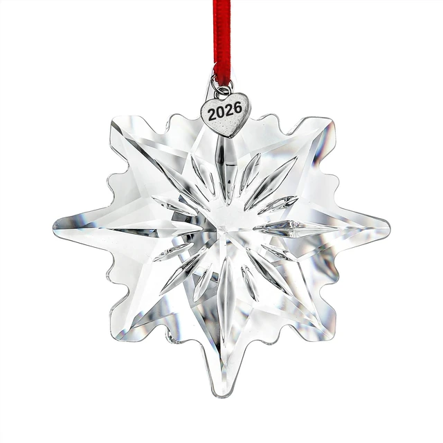 Main image of 2026 Crystal Snowflak Suncatcher Faceted Christmas Hanging Ornament | Faceted Crystal Snowflake Christmas Ornament Clear Glass Suncatcher for Tree Window Winter Display
