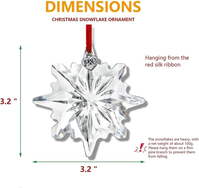 Alt view image 4 of 7 - 2026 Crystal Snowflak Suncatcher Faceted Christmas Hanging Ornament | Faceted Crystal Snowflake Christmas Ornament Clear Glass Suncatcher for Tree Window Winter Display