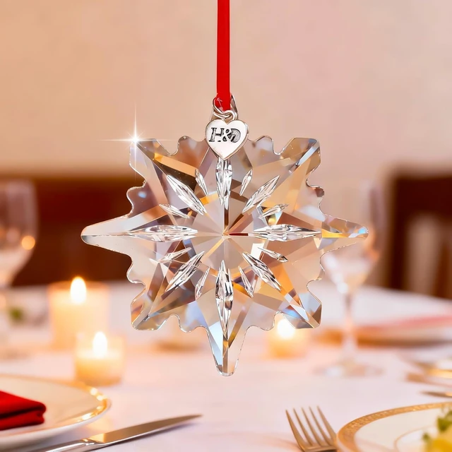 Alt view image 5 of 7 - 2026 Crystal Snowflak Suncatcher Faceted Christmas Hanging Ornament | Faceted Crystal Snowflake Christmas Ornament Clear Glass Suncatcher for Tree Window Winter Display