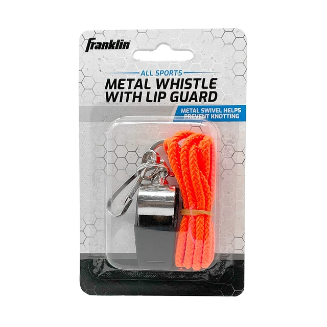 Alt view image 7 of 7 - All-Sport Metal Whistle with Lip Guard | Referee + Coach Field Signals, Heavy-Duty Nylon Lanyard, Loud Cork-Pea Sound, Rust-Resistant Swivel Anti-Tangle Design