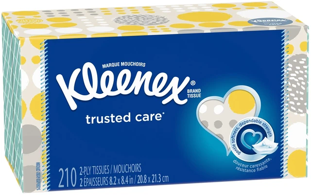 Main image of Trusted Care Everyday Facial Tissues, Flat Box, 210 Count (Pack of 1)
